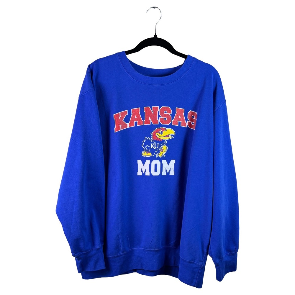 MV Sport Kansas Jayhawks Mom Sweatshirt Unisex XXL Streetwear